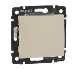 Переключатель одноклавишный проходной Legrand Valena 10A 250V cлоновая кость 774306