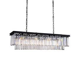 Подвесная люстра Delight Collection 1920s Odeon KR0387P-10C/P black/frost