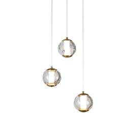 Подвесной светильник Delight Collection OD2437-3 gold/clear