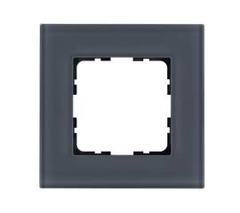 Рамка 1-постовая, стекло Маренго Jasmart G-Glass G1001GC
