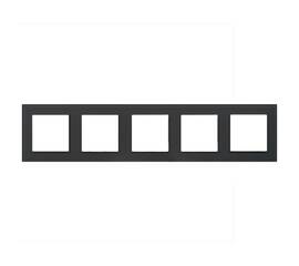 Рамка на 5 постов Arlight FRM-GLARE-GS-5-BK 043806