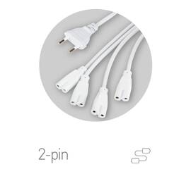 Разветвитель сетевой для линейных светильников Эра Разветвитель 4х IEC C7 2 м Б0061036