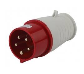 Вилка ЭРА V-16-3P-PE-N-IP44 переносная 015 3Р+РЕ+N 16А 380В IP44 Б0032851