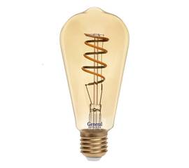 Филаментная светодиодная лампа General GLDEN-ST64SS-7-230-E27-2700 655306