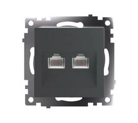 Розетка компьютерная 2-местная RJ-45 Stekker Катрин GLS00-7109-06 50008
