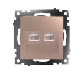 Розетка компьютерная 2-местная RJ-45 Stekker Катрин GLS00-7109-02 50004