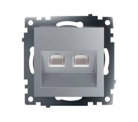 Розетка компьютерная 2-местная RJ-45 Stekker Катрин GLS00-7109-03 50005