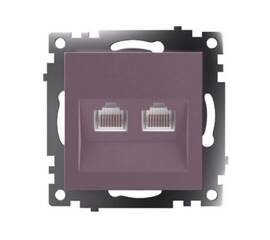 Розетка компьютерная 2-местная RJ-45 Stekker Катрин GLS00-7109-04 50006