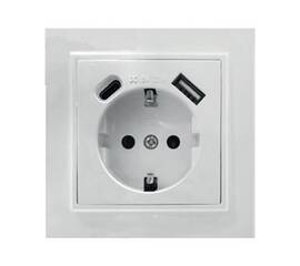Розетка USB+Type C Stekker Эрна PST16-9016-01 50076