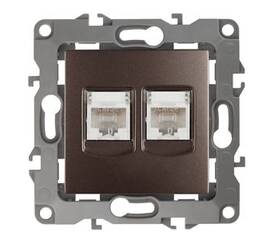 Розетка информационная двойная 2XRJ45 Эра 12-3108-13 Б0019355