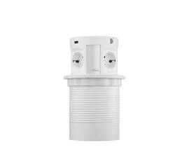Блок розеток 107J (4 секции, 2 USB и RJ-45) Mebax 00-00001172