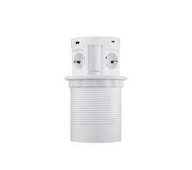Блок розеток 107J (4 секции, 2 USB А + 2 USB С) Mebax 00-00001171
