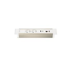 Блок розеток 41T (2 секции, USB + type C + RJ45 + HDMI) Mebax 00-00002594