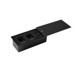 Блок розеток JX (Slide Top) (2 секции + 2 USB с кабелем питания) Mebax 00-00002889
