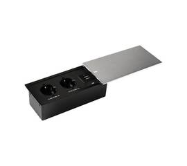 Блок розеток JX (Slide Top) (2 секции + 2 USB с кабелем питания) Mebax 00-00002888