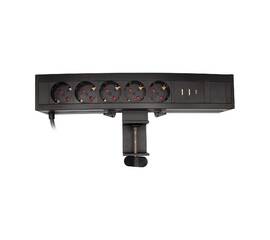Блок розеток LE4 (5 секции 2 USB + 1 type-C беспроводная зарядка) Mebax 00-00002875
