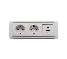 Блок розеток LK-RSA (2 секции 1 USB + 1 type-C) Mebax 00-00002873