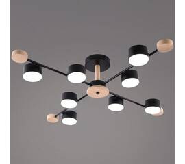 Люстра на штанге Reluce 03751-0.3-08 BK+WOOD GX53