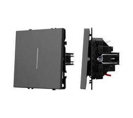 Механизм выключателя одноклавишный проходной Arlight LED SWT-NOBE-MKP1-SFPL-L-GR (230V, 10A) 054263