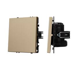 Механизм выключателя одноклавишный перекрёстный Arlight SWT-NOBE-MKX1-SFPL-GD (230V, 10A) 054250