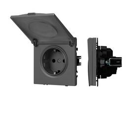 Механизм розетки влагозащищённый Arlight SCT-NOBE-MCP-SFPL-GR (230V, 16A) 054283