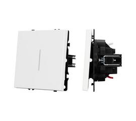 Механизм выключателя одноклавишный проходной Arlight LED SWT-NOBE-MKP1-SFPL-L-WH (230V, 10A) 054236