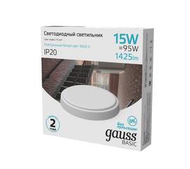 Настенно-потолочный светильник Gauss Basic 193411215B