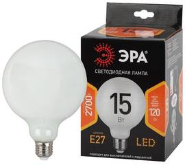 Лампа светодиодная Эра E27 15W 2700K F-LED G125-15w-827-E27 OPAL Б0047038