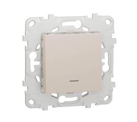 Переключатель одноклавишный с подсветкой Schneider Electric Unica New NU520344N