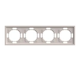 Рамка 4-местная Stekker Эмили PFR00-5004-08 кашемир soft touch 49913