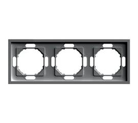 Рамка 3-местная Stekker Эмили PFR00-5003-09 антрацит soft touch 49938