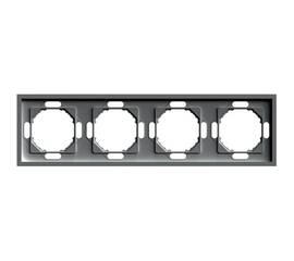 Рамка 4-местная Stekker Эмили PFR00-5004-09 антрацит soft touch 49939