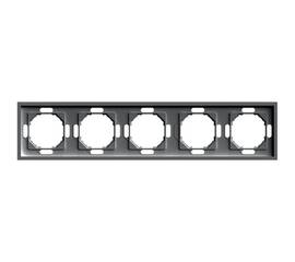 Рамка 5-местная Stekker Эмили PFR00-5005-09 антрацит soft touch 49940