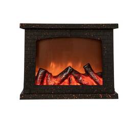 Светильник светодиодный Камин с эффектом пламени. питание от батареек Uniel ULD-L2821-005/DNC/RED BL