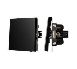 Механизм выключателя одноклавишный проходной Arlight SWT-TENDO-MKP1-PL-BK (230V, 10A) 054041