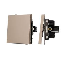 Механизм выключателя одноклавишный проходной Arlight SWT-TENDO-MKP1-PL-GD (230V, 10A) 054043
