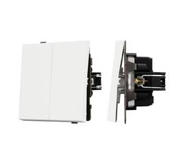 Механизм выключателя двухклавишный непроходной Arlight SWT-TENDO-MK02-SFPL-WH (230V, 10A) 054547