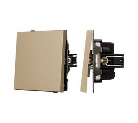 Механизм выключателя одноклавишный непроходной Arlight SWT-TENDO-MK01-SFPL-GD (230V, 10A) 054567