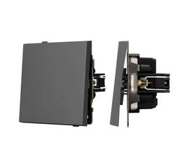 Механизм выключателя одноклавишный проходной Arlight SWT-TENDO-MKP1-SFPL-GR (230V, 10A) 054581