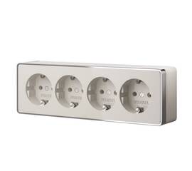 Розетка четверная с заземлением и шторками Werkel Gallant (слоновая кость) W5072204 4690389217999 a0