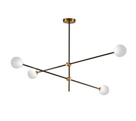 Люстра на штанге Delight Collection Bistro Globe 9389P/4 black/gold