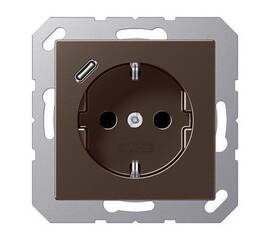 Розетка 2K+З USB Typ C Jung A1520-18CMO