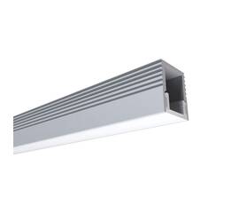 Профиль алюминиевый (рассеиватель белый матовый, заглушки - 2шт., крепеж - 8шт.) Apeyron 08-38-4