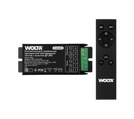 Контроллер 3-канальный для одноцветной светодиодной ленты 12-24В, 24А с пультом RF WOLTA WLC-C/04-24