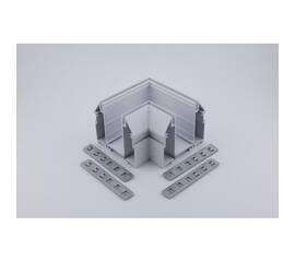 Соединитель магнитного шинопровода угловой плоский для натяжного потолка Aployt Magnetic track 220 A