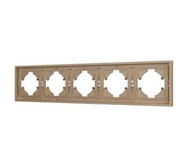 Рамка пластиковая на 5 постов Arlight FRM-TENDO-PL-5-GD 053854