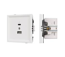 Механизм USB розетки Arlight SCT-TENDO-MUAC-PL-WH (5V, 3A, QC3) 054094