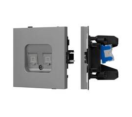 Механизм компьютерной розетки двойной Arlight SCT-TENDO-MPC2-PL-GR (RJ-45, CAT6) 054102