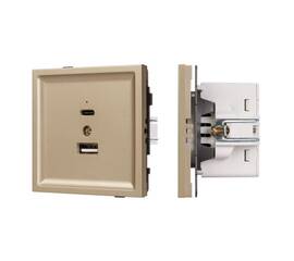 Механизм USB розетки Arlight SCT-TENDO-MUAC-SFPL-GD (5V, 3A, QC3) 054537
