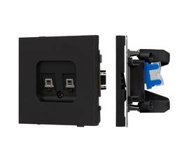 Механизм компьютерной розетки двойной SCT-TENDO-MPC2-SFPL-BK (RJ-45, CAT6) 054595